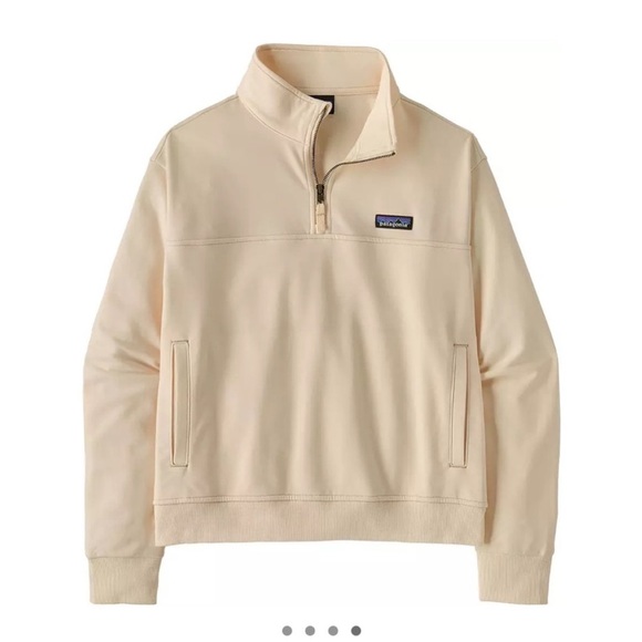Patagonia Women's Small Ahnya 1/4 Zip Pullover Natural White Cream Jacket NWT - Picture 6 of 9